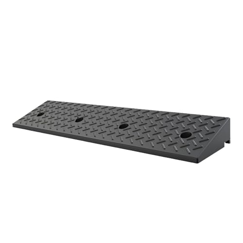Rampa para bordillo para autos, rampa auxiliar de seguridad, rampa kerb, adecuada para varios entornos como garajes domésticos, centros comerciales, fábricas, estacionamientos, etc. (100x25x5 cm) miniatura 1