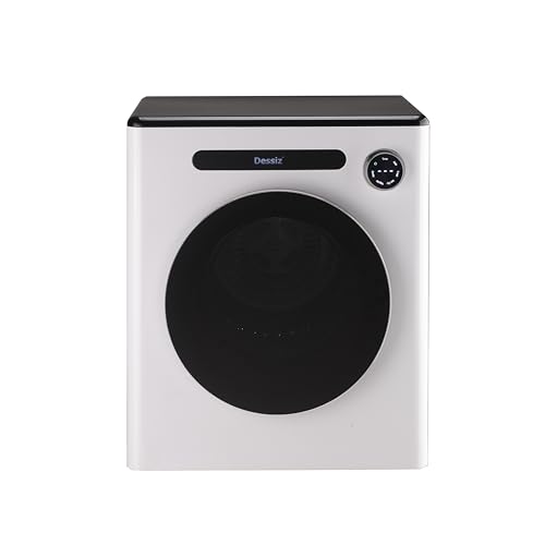 Image of Dessiz 110V Clothes Dryers 950W Compact Dryer 1.6cu.ft Front Load Stainless Steel 11lbs Electric Dryers Machine with Exhaust pipe for Apartment,RVs,Dorms,Auto Stop and Easy Control