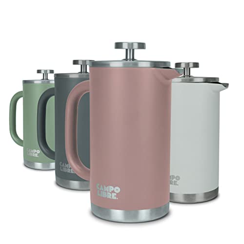 Campo Libre. Giorgio. French Press I Kaffeebereiter aus doppelwandigem Edelstahl 0,6l I plastikfreie Kaffeepresse mit Thermofunktion inkl. Ersatzfilter I Kaffeezubereiter auch für Zuhause Cover
