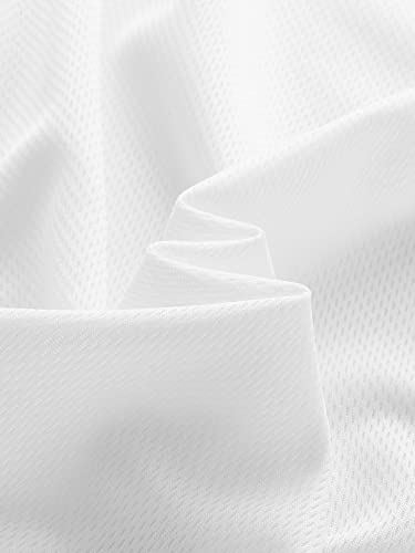 Oyoangle Men's Basic Solid Round Neck Sleeveless Tank Top Breathable Tank Undershirts White L #TOP4