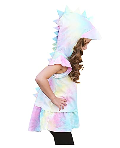 Girl's Dino Tank (5T, Tie Dye)