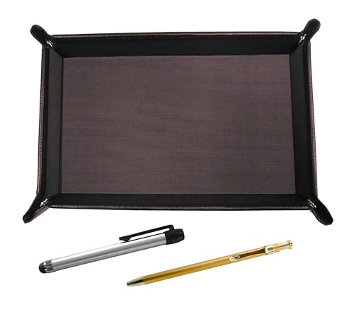 シボチョコカラー牛革ペントレイ メタルタッチ棒銀とスリム60ボールペンゴールドセット TRATYO-ALST-SV60KBP