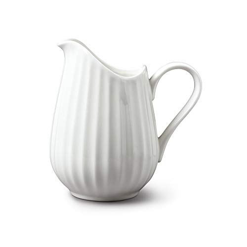 Wm Bartleet & Sons, Porcelain Traditional Fluted Jug 200 ml, ⅓ Pint - White