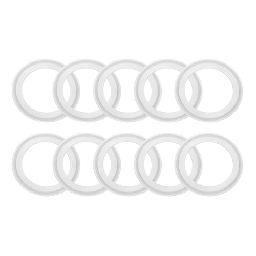 uxcell 10Pcs Silicone Sanitary Gasket 2-1/4" Tri-Clover O-Ring Sealing Gasket Ring Washer Fits OD 77mm Sanitary Pipe Weld Ferrule, White