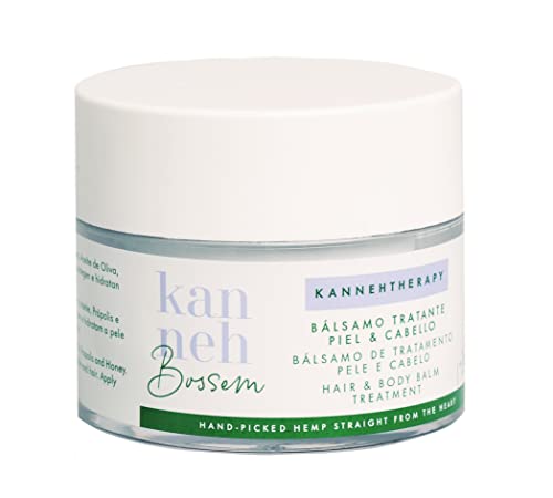 Kanneh Bossem Bálsamo para Piel y Cabello, Labial | Hidratante para Irritación de la Piel, Cicatrices, Picores, Tatuajes, Picaduras, Post-solar, como Crema de Manos con Aceite de Cáñamo, Miel y Jalea Cover