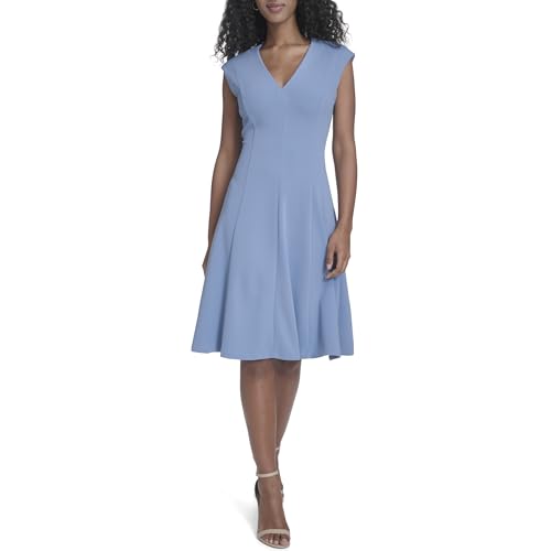 chinese dress ladies Calvin Klein Women's Sleeveless V-Neck Crepe A-line Midi Dress, Bayou, 2 at  Amazon Women's Clothing store