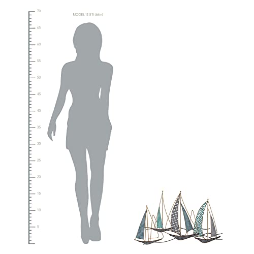 Deco De Ville Contemporary Modern Design Nautical Style Sail Boats Theme Metal Wall Sculpture Marine Decor,Sailboat-A #TOP4