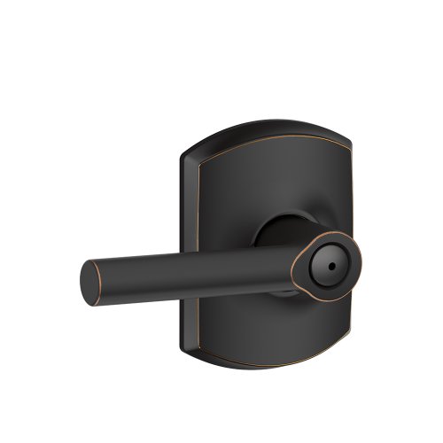 Image of SCHLAGE F40 BRW 716 GRW Greenwich Collection Broadway Bed and Bath Lever, Aged Bronze