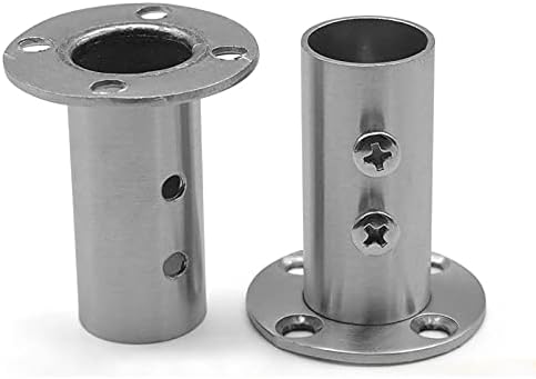 High Coat Rod Tube Seat 19 Round Pipe Extended Stainless Steel Flange Base