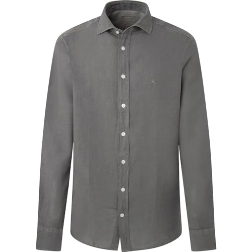 Hackett London Garment Dye Linen Chemise Homme en lin premium d'inspiration tailleur