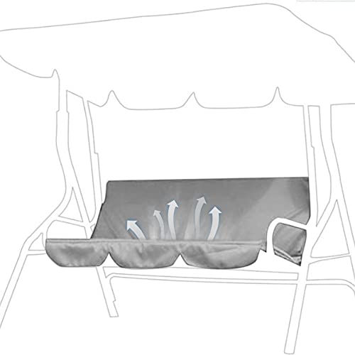 EEUK Toile de Rechange pour Balancelle Assise, Housse de Protection pour Coussin Balancoire, Bâche Étanche et Anti-poussière, Couverture de SièGe Battante Uniquement(Size:150x150x10cm,Color:Grise)