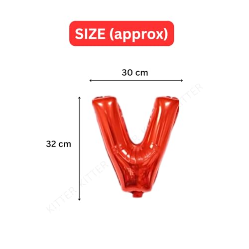 Image of KITTER I Love You Red Foil Balloon Set | ILU Alphabet Letter Balloons for Valentine's Day, Romantic Proposal, Wedding Anniversary, Birthday Party Decoration | Romantic Party Love Balloons for Couples