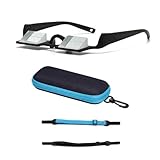 Generico Occhiali da Sicura con Lenti prismatiche per l' Arrampicata in Palestra e falesia con Custodia e Laccetto (Azzurro)