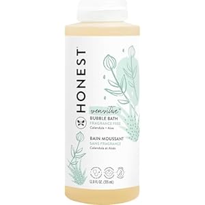 The Honest Company Foaming Bubble Bath Gentle for Baby, Naturally Derived, Tear-free, Hypoallergenic, Fragrance Free, Sensitive, 12 fl oz