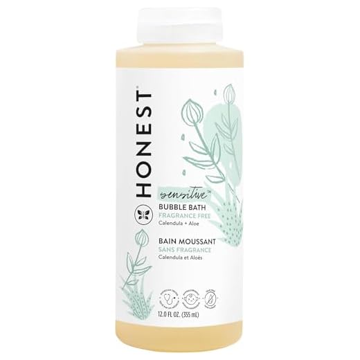 The Honest Company Foaming Bubble Bath | Gentle for Baby | Naturally Derived, Tear-free, Hypoallergenic | Fragrance Free Sensitive, 12 fl oz