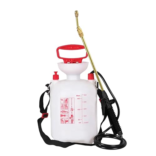 Aquadrive Compression Sprayers With Carry Handle Adjustable Brass Nozzle – Pump Action Water Sprayer Perfect For Indoor & Outdoor Plants, Gardens, Cleaning, Pesticides & Weed Killers. (5L Sprayer)
