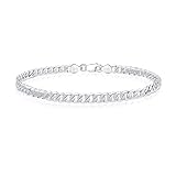 OCHCOH 925 Sterling Silver Bracelets for Women 8 Inch Silver Bracelets for Women Diamond Cut Silver