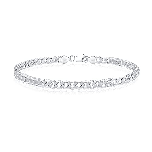 Ochcoh 925 Sterling Silver Bracelets For Women 8 Inch Silver Bracelets For Women Diamond Cut Silver Cuban Link Bracelet For Women 5Mm Womens Sterling Silver Bracelet Chain Bracelet For Women Jewelry #TOP8