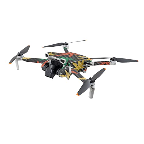 Image of MightySkins Carbon Fiber Skin Compatible with DJI Mini 3 - Rastafari Kush | Protective, Durable Textured Carbon Fiber Finish | Easy to Apply | Made in The USA