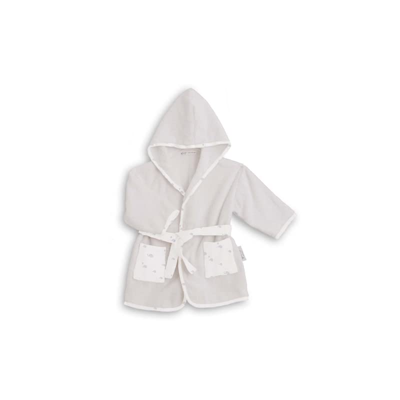 Bath Robe - 100% Organic Cotton - Elephants (12-24 Months)