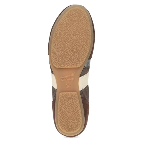 Image of Dansko Milana Slip-On Sneakerina Flats for Women - Sneaker-Inspired Ballet Shoe with Built-in Wedge and Arch Support - Lightweight Rubber Outsole - Leather and Mesh