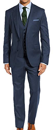 Costume de mariage 3 pièces HOTK pour homme coupe ajustée élégante