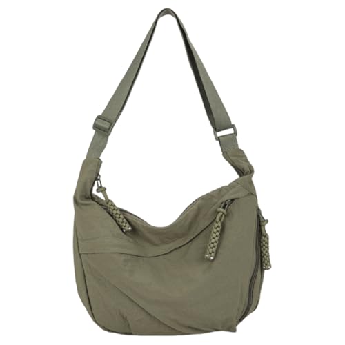 Women Crescent Crossbody Bag Multi-pockets Stylish Dumpling Bag Large Capacity Nylon Half Moon Bag Adjustable Strap Lightweig