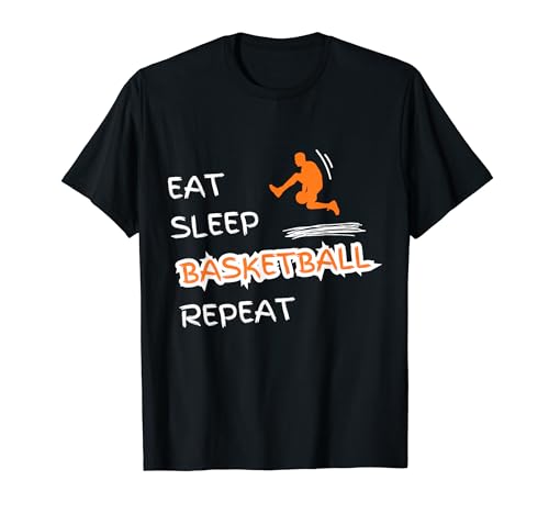 Eat Sleep Basketball Repeat Funny Saying Cita Baloncesto Camiseta