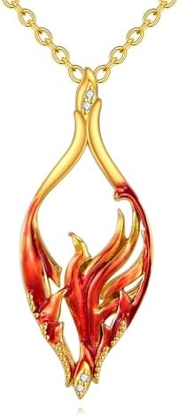 KQF Phoenix Jewelry for Women Sterling Silver Rising Phoenix Pend...