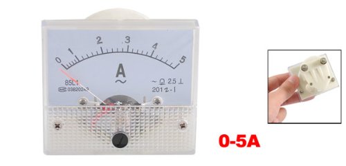 uxcell Class 2.5 Accuracy Analog AC 0-5A Scale Range Ammeter Meter Panel