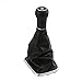 PARTOL 5 Speed Manual Shift Knob Boot, Car Gear Shifter Knob Gaiter Stick Head Lever PU Leather for VW Volkswagen MK4 GOLF/GTI/R32 1998-2005, 1998-2004 Jetta/Bora mk4