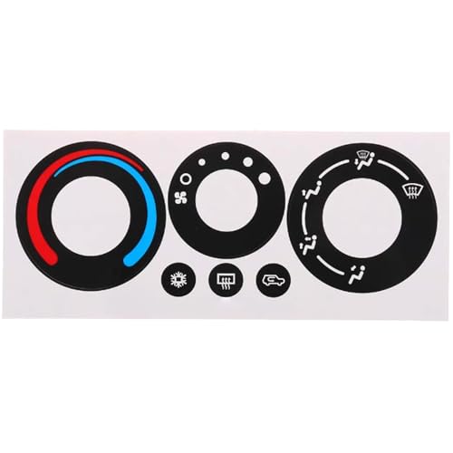 Generic AC Climate Control Worn Button Repair Sticker Decal Compatible for Chevrolet Equinox Pontiac Torrent 2005-2006, Black