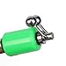 Stainless Steel Carp Fishing Bobbins Indicator with Chain, for Bite Alarm and Hanger Clip, Red/Yellow/Blue/Green, 22cm, 19g, Fishing Accessory Kit(Green)
