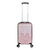Disney Minnie Mouse Rose Gold 20' Carry-On Luggage With Wheels And Retractable Handle