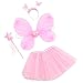 SOIMISS Fee Prinzessin Tutu Kostüm Set Schmetterling Kostüm Set mit Kleid Flügel Zauberstab Und Stirnband Geschenke für Kinder Halloween Dress Up Party Liefert Gefälligkeiten