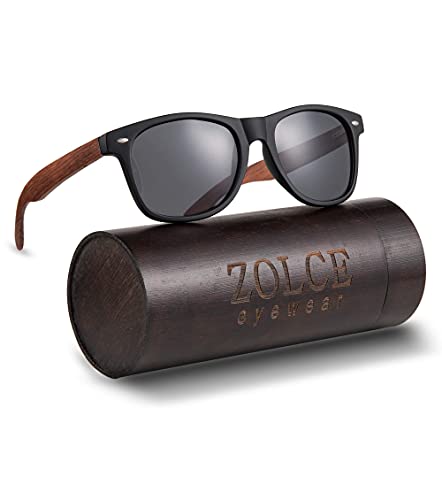 ZOLCE Zebra Wood Sunglasses for Men and Women Wooden Bamboo Frame package Vintage Polarized Sun Glasses (grey) ZOLCE Zebra Wood Sunglasses for Men and Women Wooden Bamboo Frame package Vintage Polarized Sun Glasses (grey)