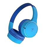 Belkin SoundForm Mini - Auriculares inalámbricos Bluetooth para niños con batería de 30 horas de duración, límite de volumen seguro de 85 dB, micrófono integrado, auriculares supraaurales para niños,