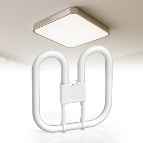 BrightArk GR10Q 4-PIN 28W Compact Fluorescent Lamp Non-Dimmable Natural White 4000K, Recessed Ceiling Light, CFL Light Bulb, Low Energy Light Bulb, Suitable for Indoor Stair Corridors, Halls,1 Pack