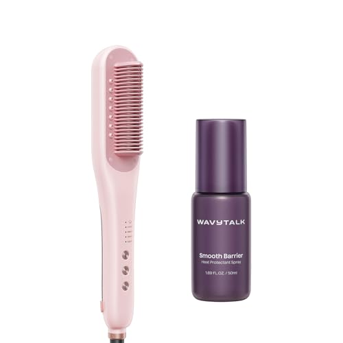 Image of Wavytalk Steamline Pro Steam Straightener Brush and Heat protectant Spray for Hair 1.69 Fl Oz