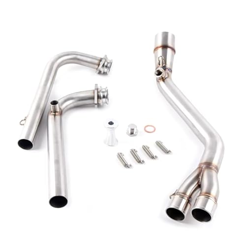 CFDEKOIB Scarico Moto Tubo Compatibile con Yamaha per Tmax 500 530 XP500 2008-2016 Silenziatore Scarico Moto Sistema Completo Collegamento Scarico Moto Tubo Collegamento