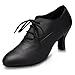 Minishion Women's Lace-up Fashion Ballroom Latin Salsa Dance Pumps Evening Shoes L159 Black 6cm Heel US 7.5