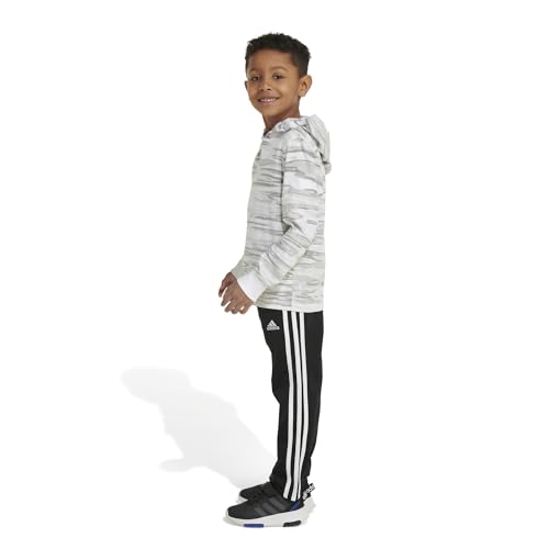 Image of adidas Boys 2-piece Long Sleeve Hooded Printed Tee & Pant Set