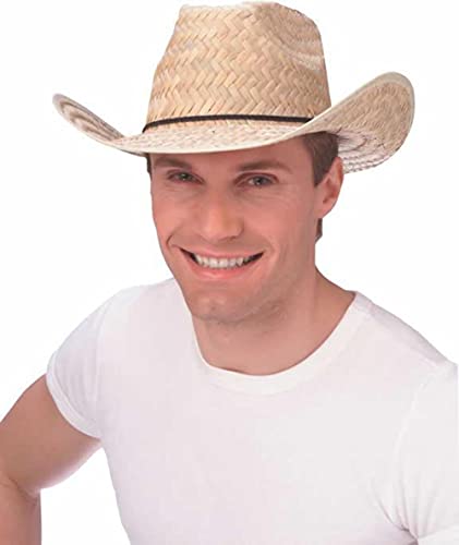 Rubies Unisex Straw Harvest Costume Hat for themed parties and Halloween, As Shown, One Size