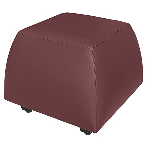 Image of Wakefit Belize Ottoman (Leatherette, Sangria)