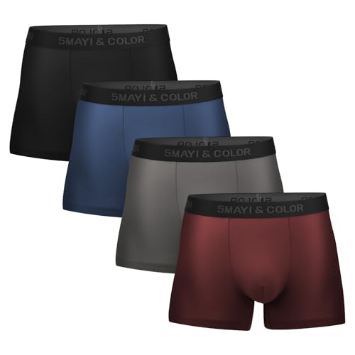 Image of 5Mayi Mens Underwear Boxer Briefs Short Leg Athletic Trunks Underwear for Men Pack No Fly