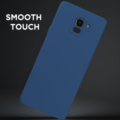 Image of Outlouders Back Cover for Samsung Galaxy J6 2018 | Camera Protection | Durable Soft Matte Silicone Bumper Case (Blue)
