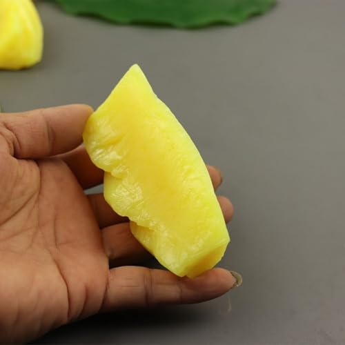 Juego de 4 piezas de rodajas de piña y frutas tropicales de PVC para uso como artículos de decoración del hogar o para aplicaciones de fotografía y manualidades