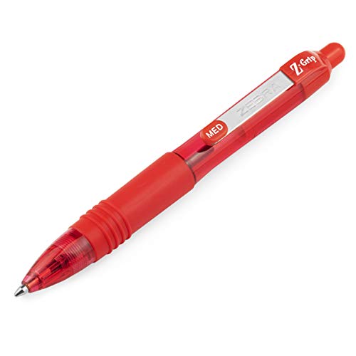 Mini stylo retractable rouge Zebra Z-Grip pour carnet de notes et déplacements
