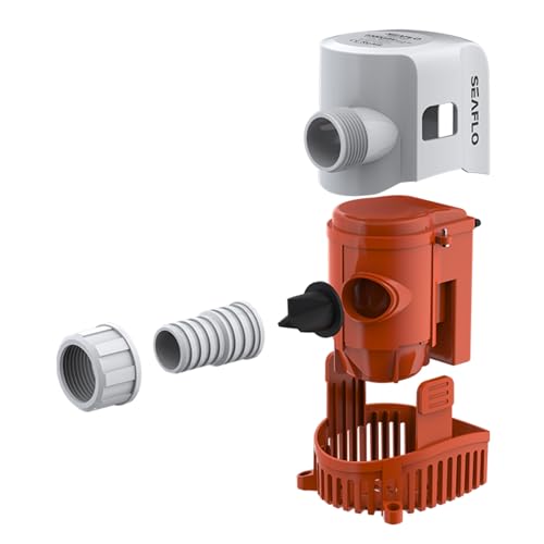 Image of SEAFLO 17 Series Automatic Submersible Bilge Pump - 800 GPH, 24V, 3 /4 inch & 1-1 /8 inch Outlet 4-Year Warranty! All-in-One Pump and Float Switch, Snap-Off Strainer, Compact for Marine Boat Yacht