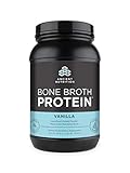 Protein Powder Made from Real Bone Broth by Ancient Nutrition, Vanilla, 20g Protein Per Serving, 40 Serving Tub, Gluten Free Hydrolyzed Collagen Peptides Supplement, Great in Protein Shakes